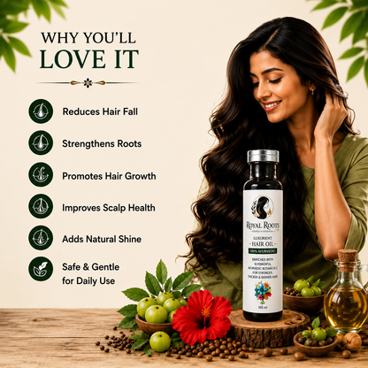 Royal Roots Keshavridhy Hair Oil – 100% Ayurvedic Hair Growth & Hair Fall Control Oil (100 ml)
